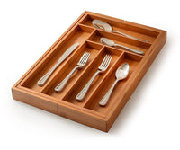 NEW Cutlery Tray Silverware Flatware Kitchen Organizer Storage Utensil Tray Drawer Bamboo