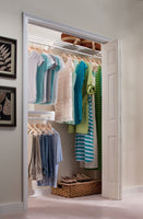 Get ez shelf diy closet organizer kit expandable to 12 2 ft of hanging shelf space white