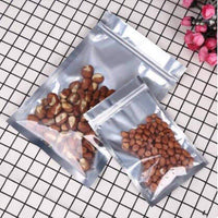 Results front clear mylar foil heat sealable bag reclosable smell proof pouch aluminum foil zip lock bulk food storage bag flat cosmetic sample 1000 4 3x6 7 inch 3 9x5 5 inch inner size