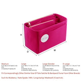 Results purse organizer felt bag organizer insert purse organizer for lv speedy neverfull tote handbag shaper 3 sizes large slender rosy