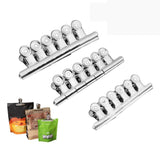 Storage chip clips bag clips food clips set of 18 messar stainless steel heavy duty clips for bag silver all purpose air tight seal good grip clips for home kitchen office school 18 pack