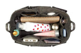 Products k m quality product medium purse insert organizer insert for longchamp cuir neo s lv speedy 30 handbag tote bag 10x5 easyswap inside gray