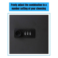 Save on houseables key lock box lockbox cabinet wall mount safe 7 9 w x 9 9 l 48 tags black metal combination code locker storage organizer outdoor keybox closet for realtor real estate office