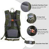 Great camel crown hiking backpack 30l waterproof travel daybacks camping backpack lightweight daypack with rain cover outdoor casual bags army green
