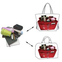 Purchase inazoie felt handbag organizer insert purse organizer bag fits speedy neverfull 3 color medium large x large medium red