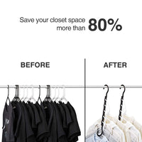 Amazon best house day black magic hangers space saving clothes hangers organizer smart closet space saver pack of 10 with sturdy plastic for heavy clothes