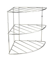 Metal 3 Tier Corner Shelf Organizer with Mounting Holes or Free Standing for Counter and Cupboards