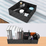 Cheap kedsum woven storage box cube basket bin container tote cube organizer divider for drawer closet shelf dresser set of 4 black