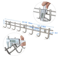 Featured webi wall mounted coat rack hooks heavy duty sus 304 wall hooks rack robe hooks metal decorative hook rail for bathroom kitchen office entryway hallway closet 8 hooks brushed finish 2 packs