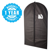 Best plixio 40 black garment bags for clothing storage of suits dresses dance costumes includes zipper transparent window 10 pack
