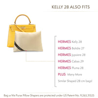 Buy now bag a vie purse pillow shaper insert luxury purse shaper and handbag shapers handbag organizer storage purse and handbag pillow made to fit hermes kelly 28cm made in the usa