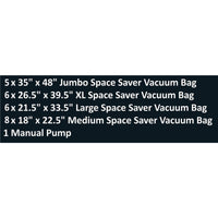 Great everyday home 83 79 vacuum storage bags space saving air tight compression shrink down closet clutter store and organize clothes linens seasonal items 25