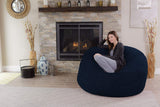 Amazon chill sack bean bag chair giant 5 memory foam furniture bean bag big sofa with soft micro fiber cover navy