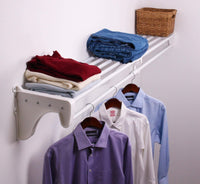 Discover expandable closet rod and shelf units with 1 end bracket finish white