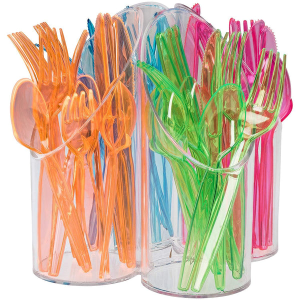 Silverware Caddy Organizer - Cutlery Caddy Organizer - Kitchen Utensil Caddy, Clear Acrylic for Kitchen Countertop to Dining Table Organize all your Flatware