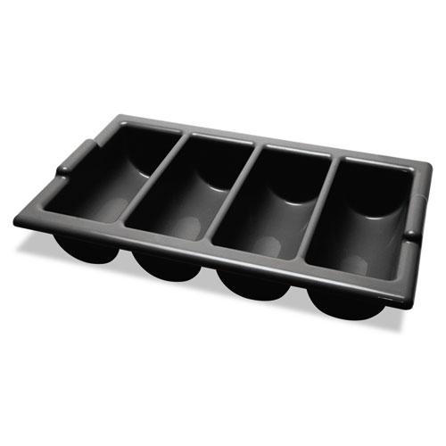 ESMLE682331 - Four-Compartment Cutlery Bin, 22 X 12 X 4, Black - adtwixt