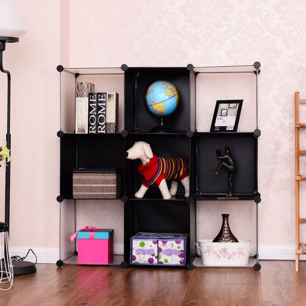 3 Tier 9 Cubic Bookcase Living Room Storage Cabinet Shelf Modern Diy Closet Organizer Office Home