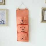 Linen 3 Pockets Wall Hanging Storage Bags Organizer On Sale